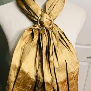 NWT Handmade Crinkled Silk-Blend Scarf by Sana